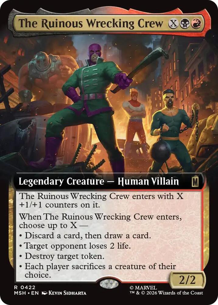 The Ruinous Wrecking Crew 422 (Marvel Super Heroes)  - Extended Art Foil