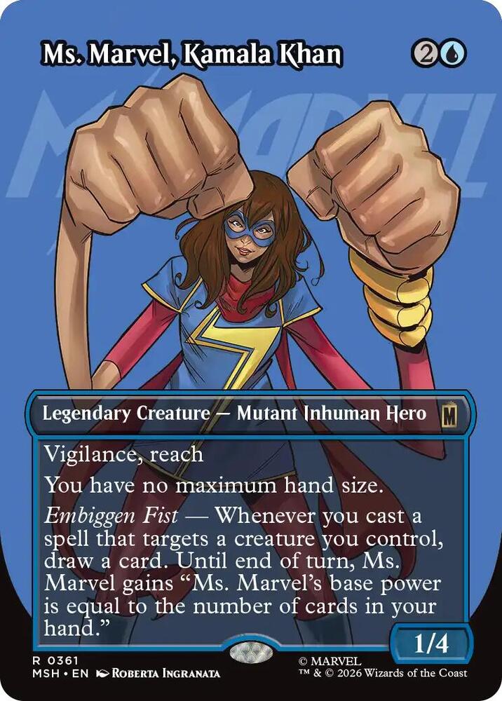 Ms Marvel Kamala Khan Borderless 361 (Marvel Super Heroes)  - Borderless Foil