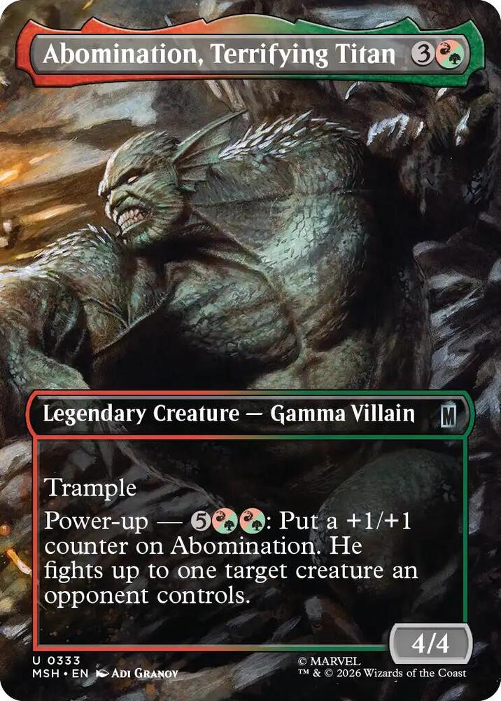 Abomination, Terrifying Titan 333 (Marvel Super Heroes)  - Borderless Foil
