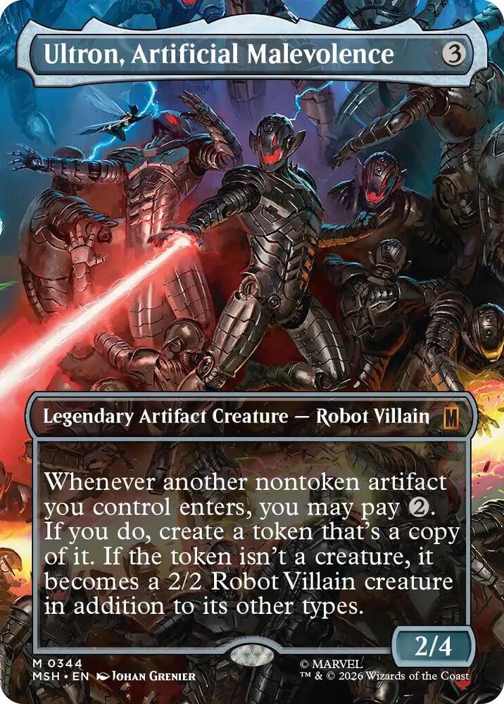 Ultron, Artificial Malevolence 344 (Marvel Super Heroes)  - Borderless Foil