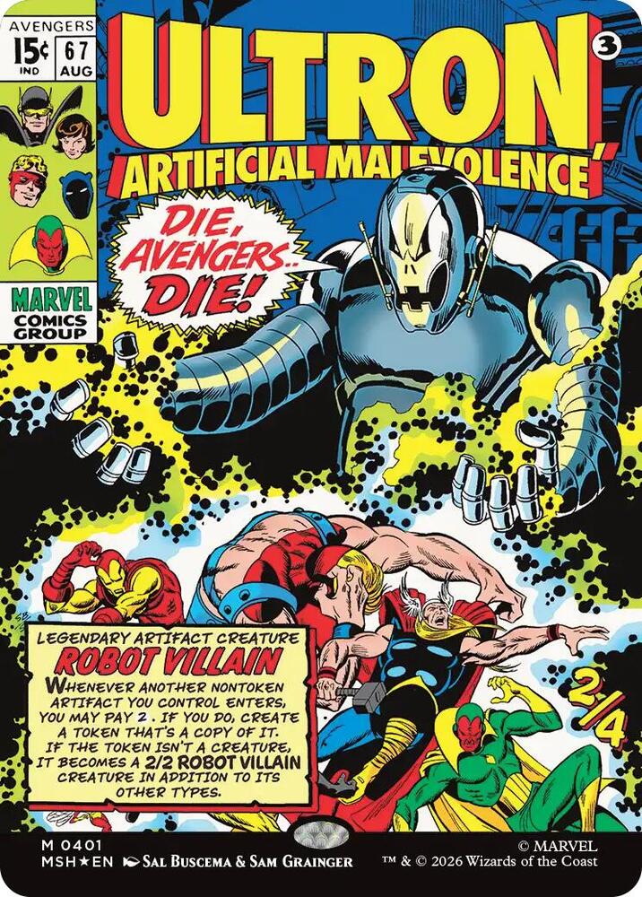 Ultron, Artificial Malevolence 401 (Marvel Super Heroes)  - Borderless Foil
