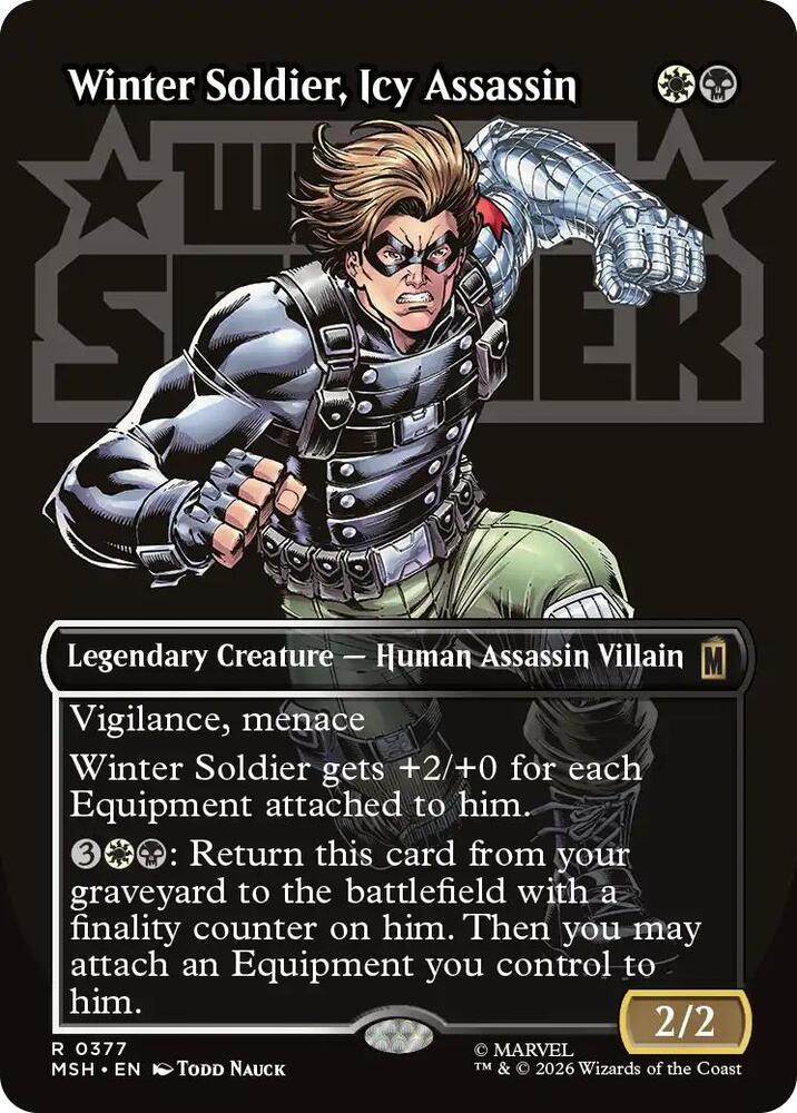Winter Soldier, Icy Assassin 377 (Marvel Super Heroes)  - Borderless Foil