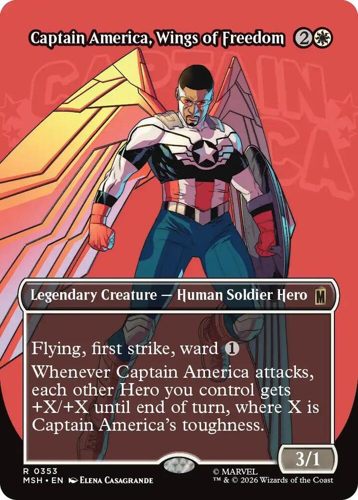 Captain America, Wings of Freedom 353 (Marvel Super Heroes)  - Borderless