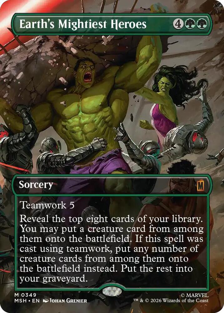 Earth's Mightiest Heroes 349 (Marvel Super Heroes)  - Borderless Foil