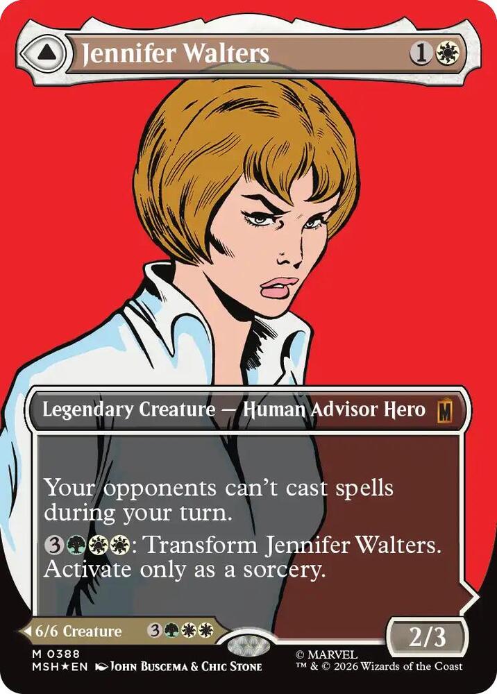 Jennifer Walters Borderless 0388 388 (Marvel Super Heroes)  - Borderless Foil