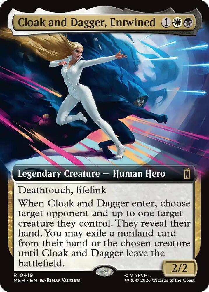 Cloak and Dagger, Entwined 419 (Marvel Super Heroes)  - Extended Art Foil