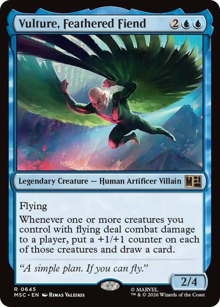 Vulture, Feathered Fiend 645 (Commander: Marvel Super Heroes)  - Foil