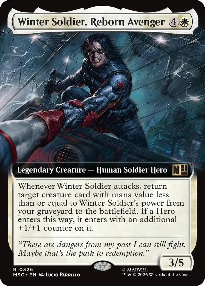 Winter Soldier Reborn Avenger Extended Art 326 (Commander: Marvel Super Heroes)  - Extended Art