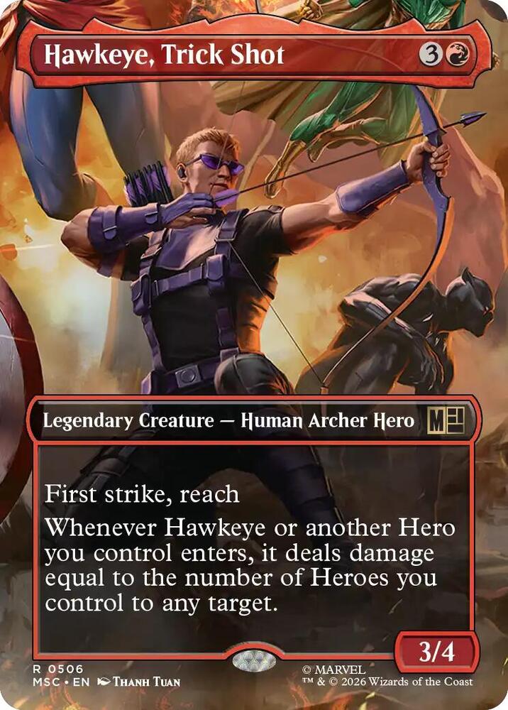 Hawkeye, Trick Shot 506 (Commander: Marvel Super Heroes)  - Borderless