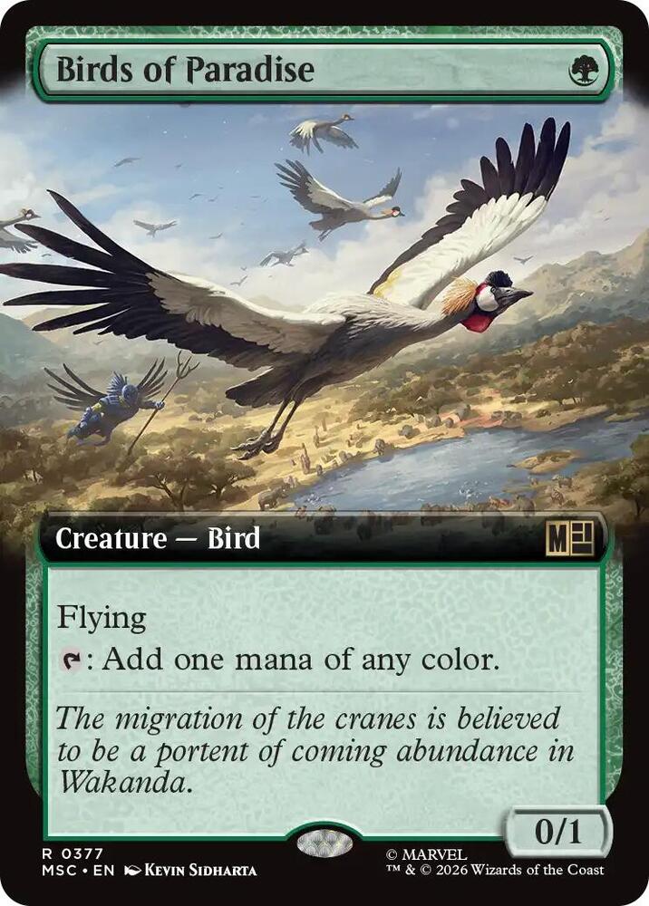 Birds of Paradise Extended Art 377 (Commander: Marvel Super Heroes)  - Extended Art