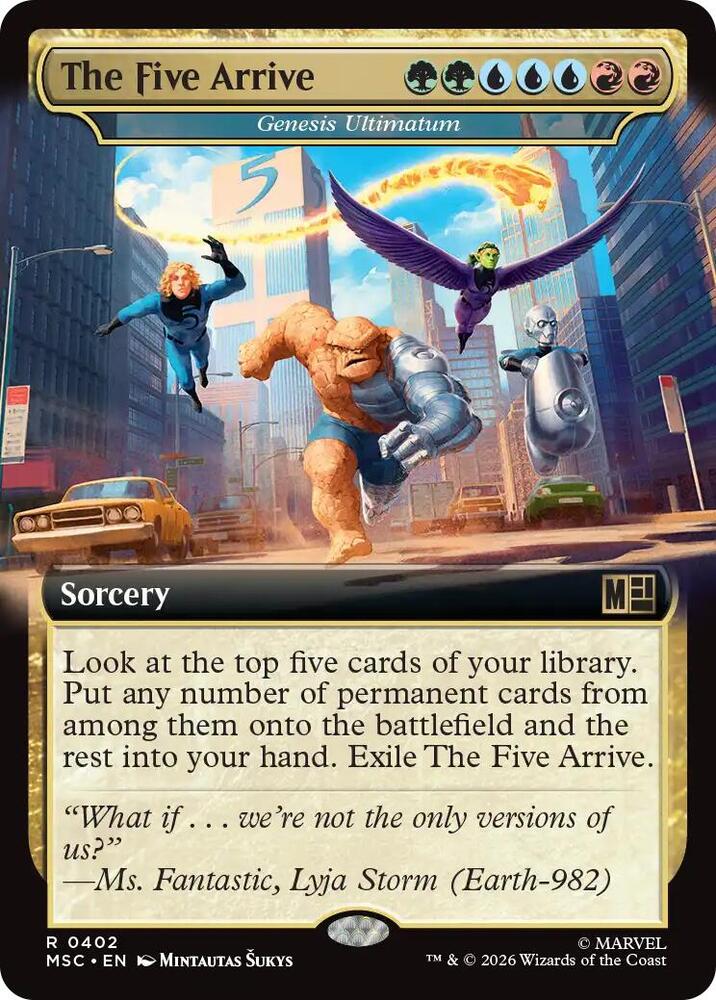 The Five Arrive - Genesis Ultimatum 402 (Commander: Marvel Super Heroes)  - Extended Art