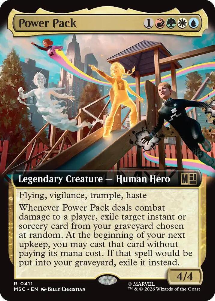 Power Pack Extended Art 411 (Commander: Marvel Super Heroes) 