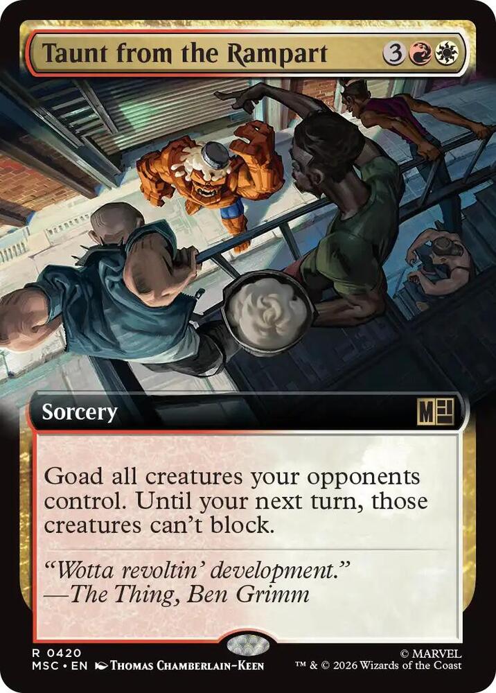 Taunt from the Rampart 420 (Commander: Marvel Super Heroes)  - Extended Art