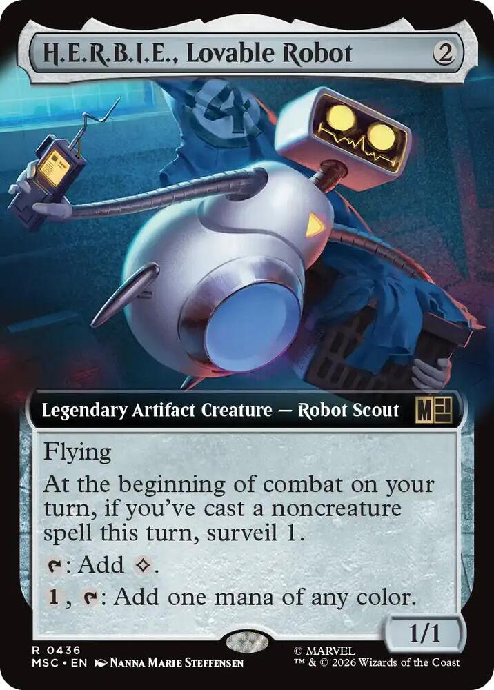 H.E.R.B.I.E., Lovable Robot 436 (Commander: Marvel Super Heroes)  - Extended Art