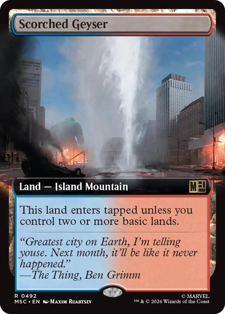 Scorched Geyser 492 (Commander: Marvel Super Heroes)  - Extended Art