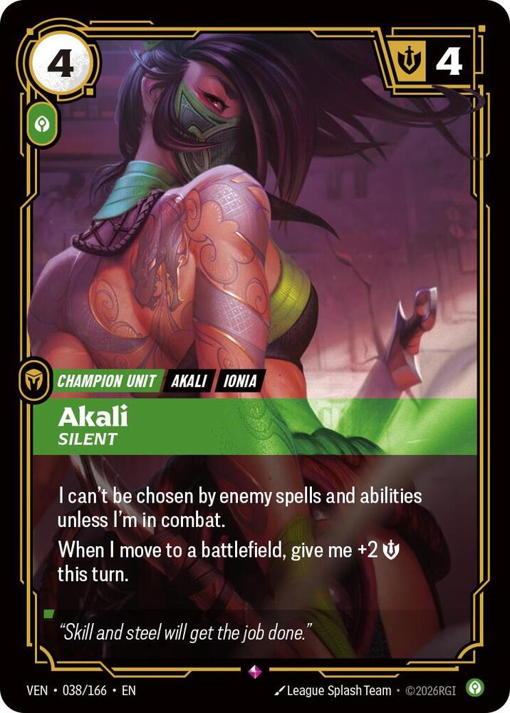 Akali - Silent 038/166 (Vendetta)  - Foil