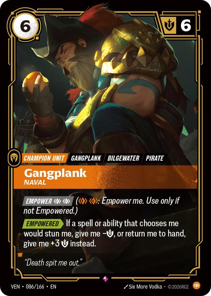 Gangplank - Naval 086/166 (Vendetta)  - Foil