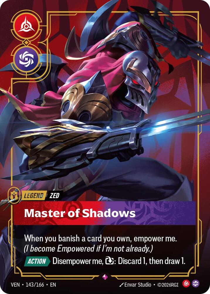 Zed - Master of Shadows 143/166 (Vendetta)  - Foil