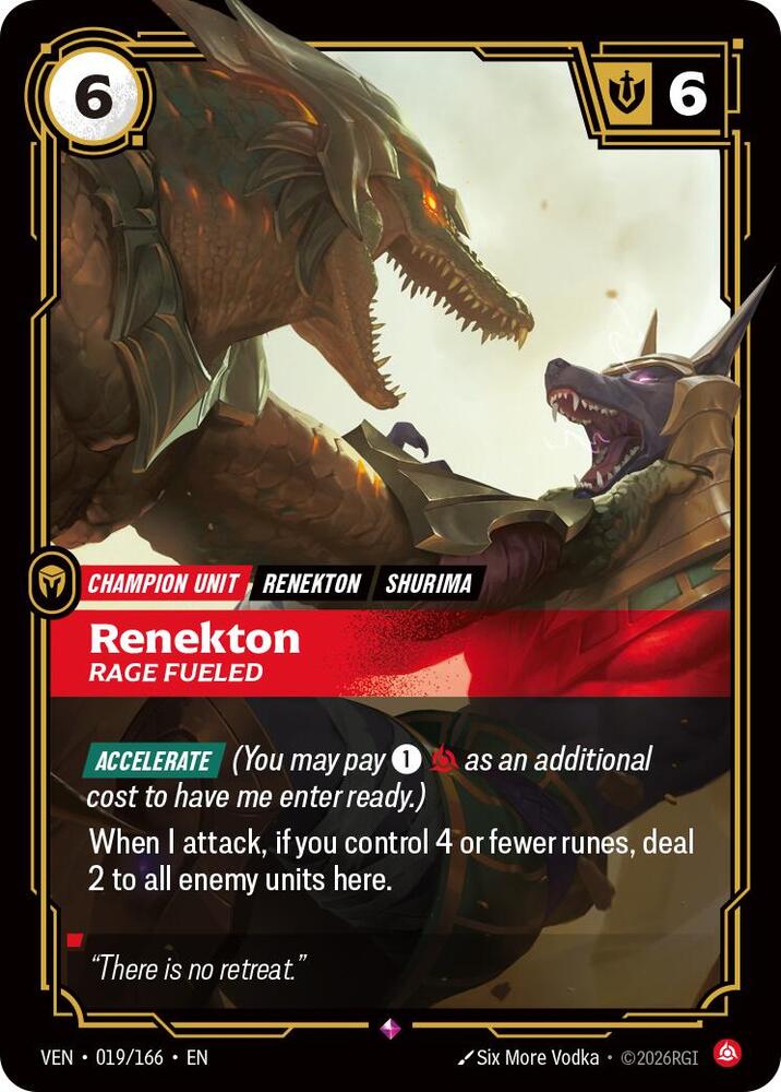 Renekton - Rage Fueled 019/166 (Vendetta)  - Foil