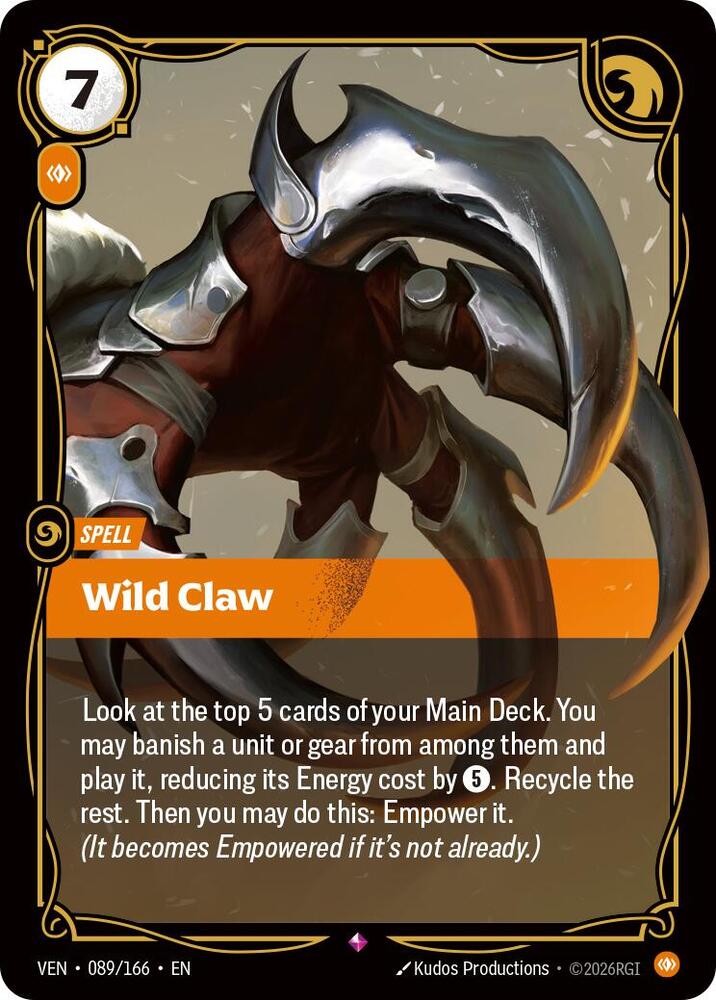 Wild Claw 089/166 (Vendetta)  - Foil