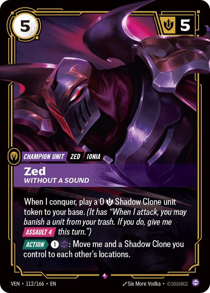 Zed - Without a Sound 112/166 (Vendetta)  - Foil