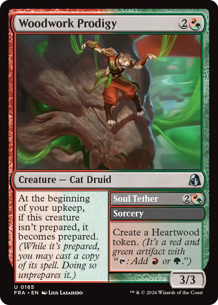 Woodwork Prodigy // Soul Tether 165 (Reality Fracture)  - Foil