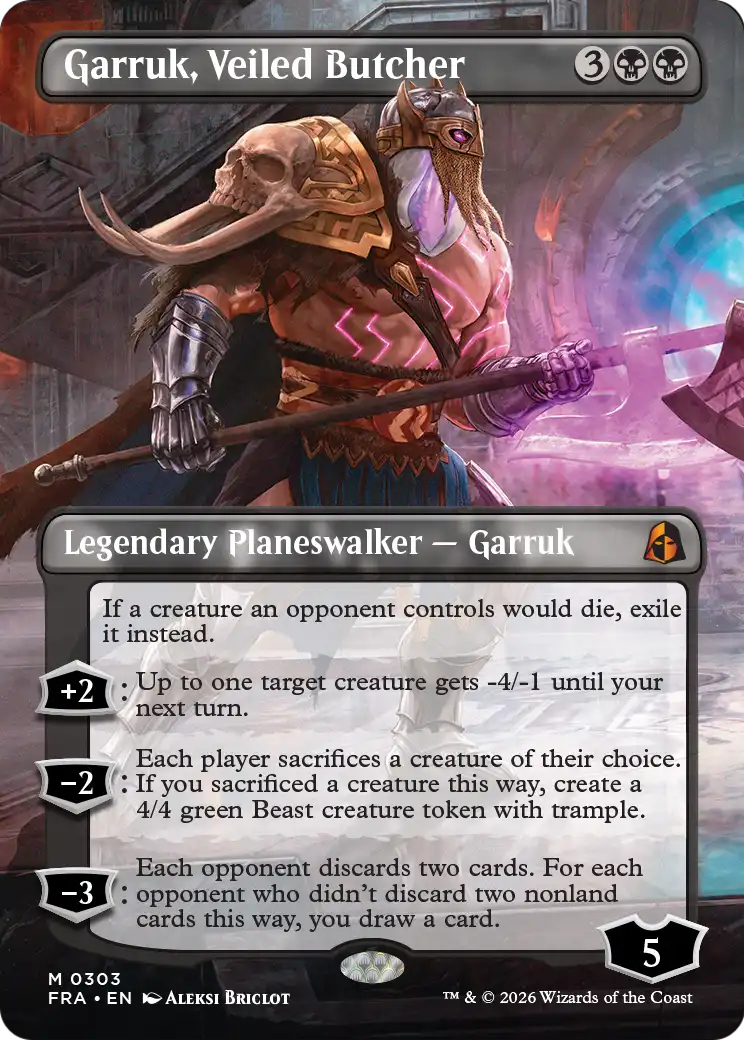 Garruk, Veiled Butcher 303 (Reality Fracture)  - Borderless