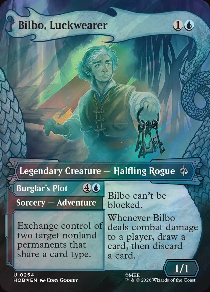 Bilbo, Luckwearer // Burglar's Plot 254 (The Hobbit)  - Showcase Surge Foil