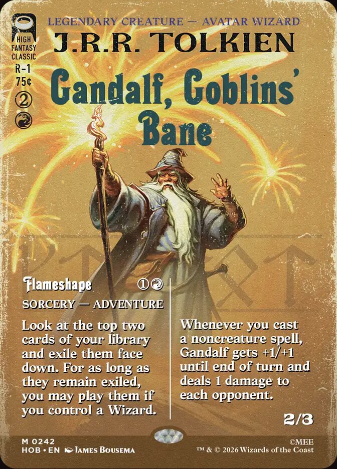 Gandalf, Goblins' Bane // Flameshape 242 (The Hobbit)  - Borderless