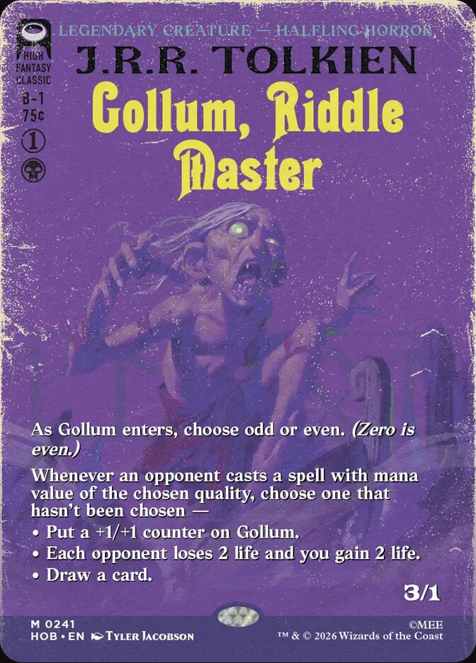 Gollum, Riddle Master 241 (The Hobbit)  - Borderless