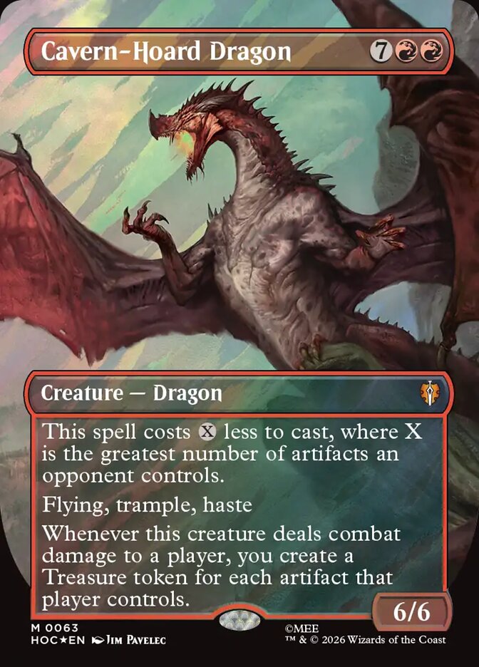 Cavern-Hoard Dragon 63 (The Hobbit: Eternal-Legal)  - Borderless Surge Foil