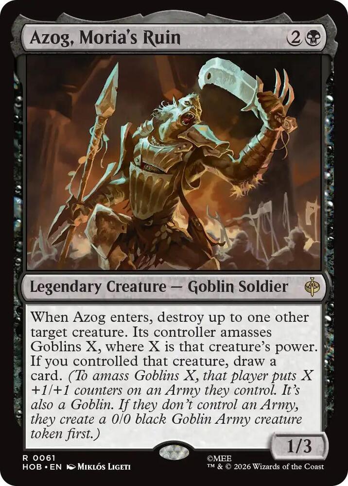 Azog, Moria's Ruin 61 (The Hobbit)  - Foil