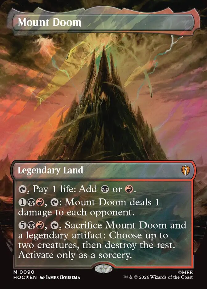 Mount Doom 90 (The Hobbit: Eternal-Legal)  - Borderless Surge Foil