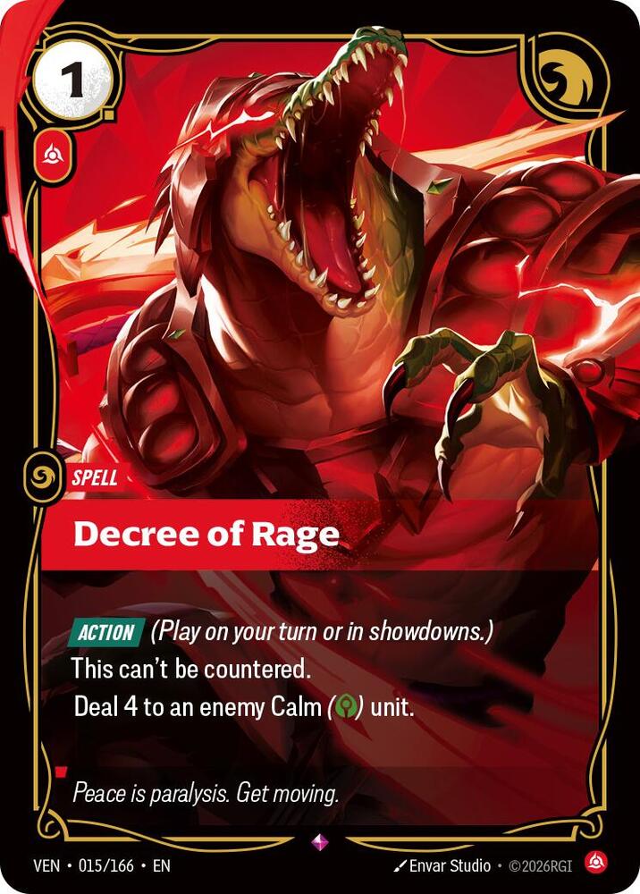 Decree of Rage 015/166 (Vendetta)  - Foil
