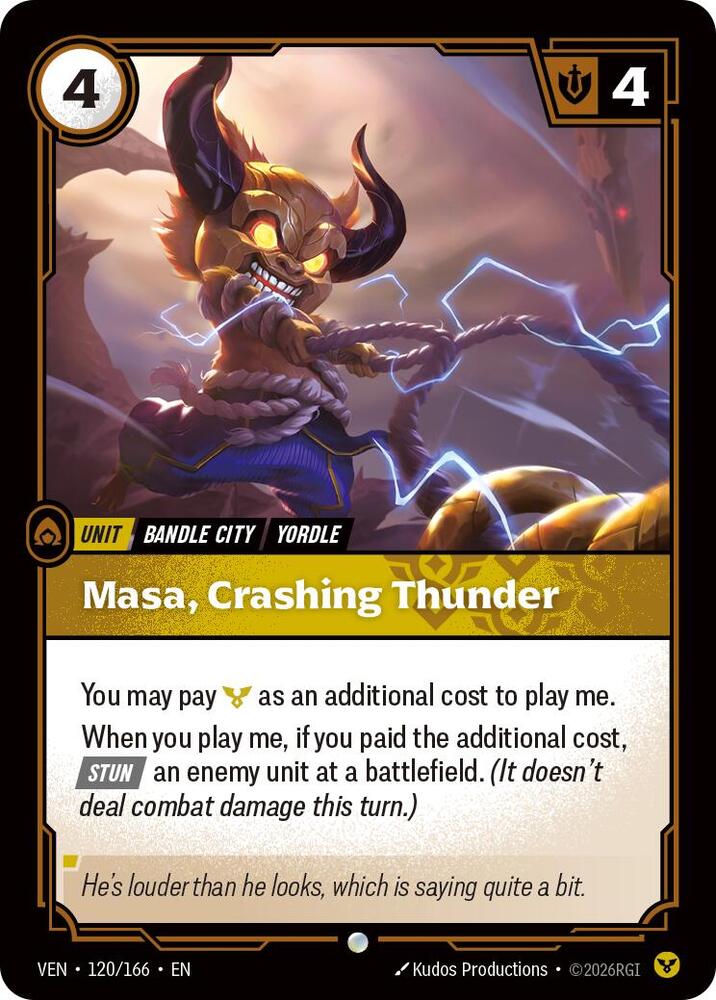 Masa, Crashing Thunder 120/166 (Vendetta) 
