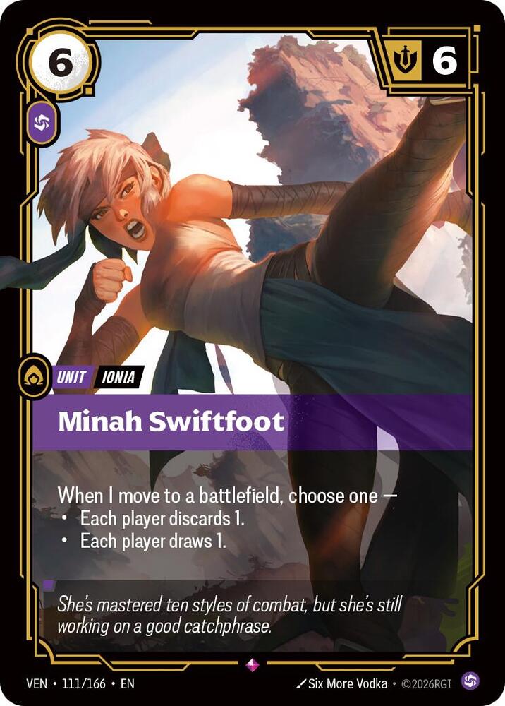 Minah Swiftfoot 111/166 (Vendetta)  - Foil