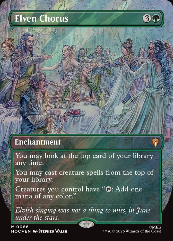 Elven Chorus 66 (The Hobbit: Eternal-Legal)  - Borderless Surge Foil