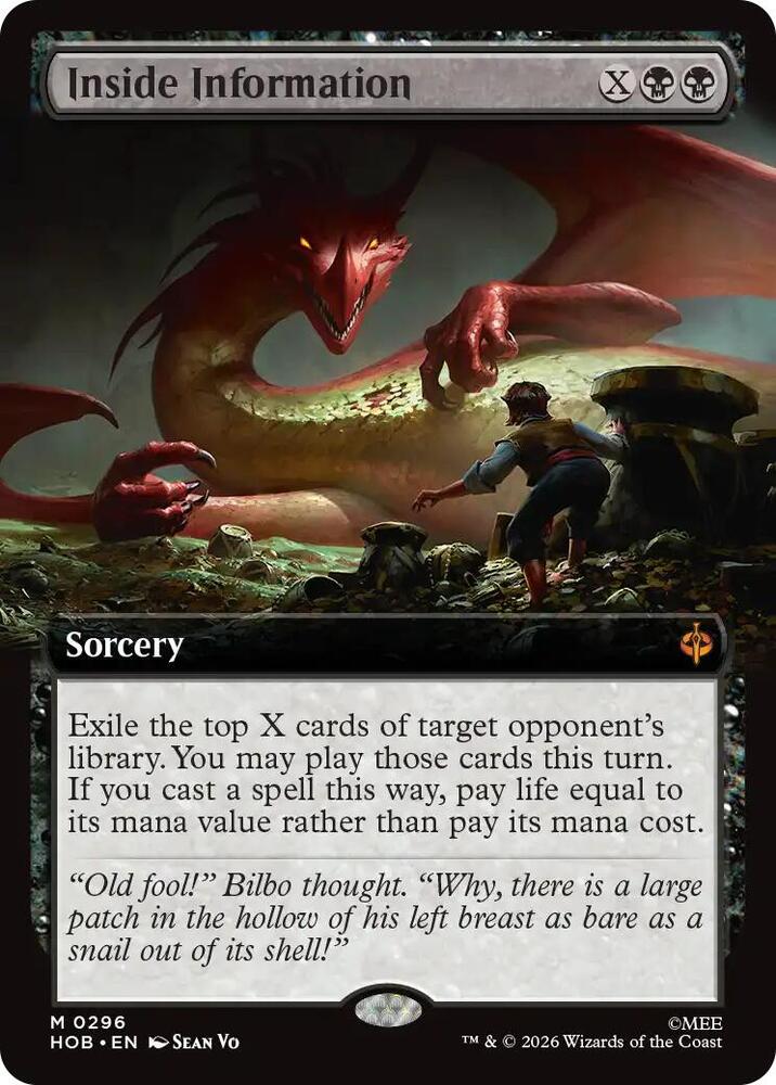 Inside Information 296 (The Hobbit)  - Extended Art Foil