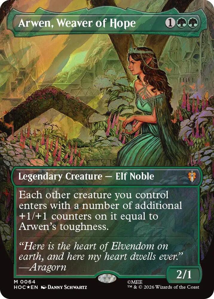 Arwen, Weaver of Hope 64 (The Hobbit: Eternal-Legal)  - Borderless Surge Foil