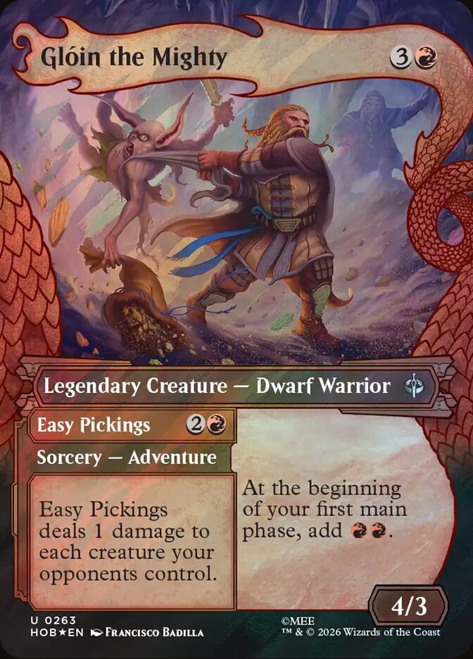 Glóin the Mighty // Easy Pickings 263 (The Hobbit)  - Showcase Surge Foil