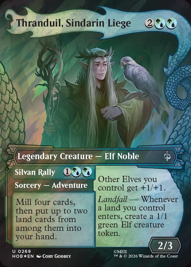 Thranduil, Sindarin Liege // Silvan Rally 269 (The Hobbit)  - Showcase Surge Foil