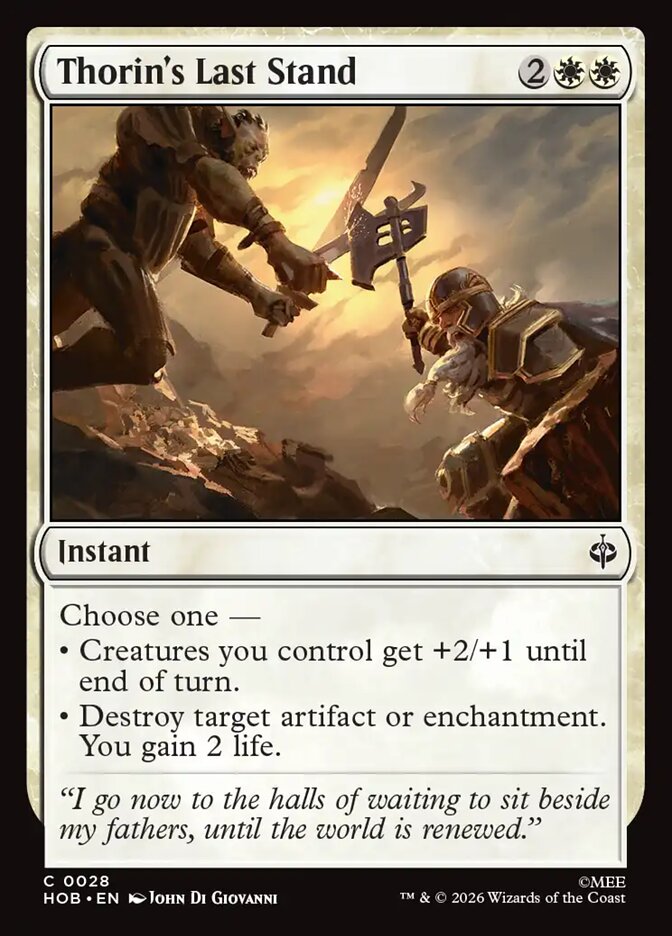 Thorin's Last Stand 28 (The Hobbit)  - Foil