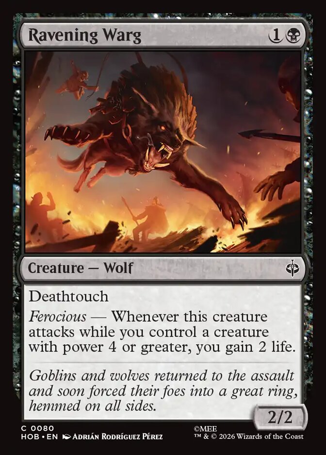 Ravening Warg 80 (The Hobbit)  - Foil