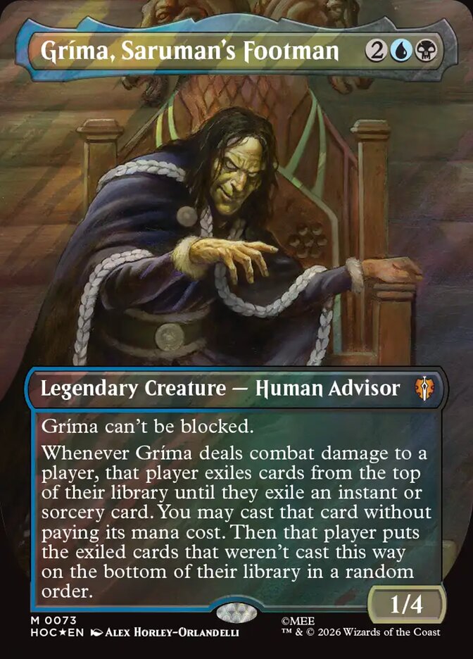 Gríma, Saruman's Footman 73 (The Hobbit: Eternal-Legal)  - Borderless Surge Foil