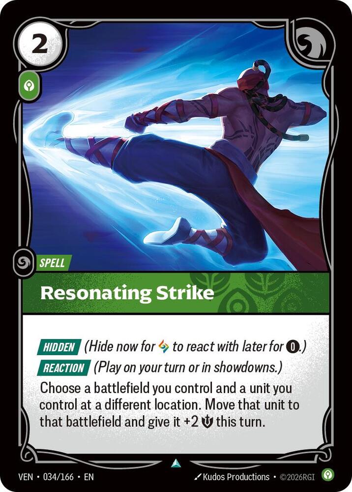 Resonating Strike 034/166 (Vendetta)  - Foil