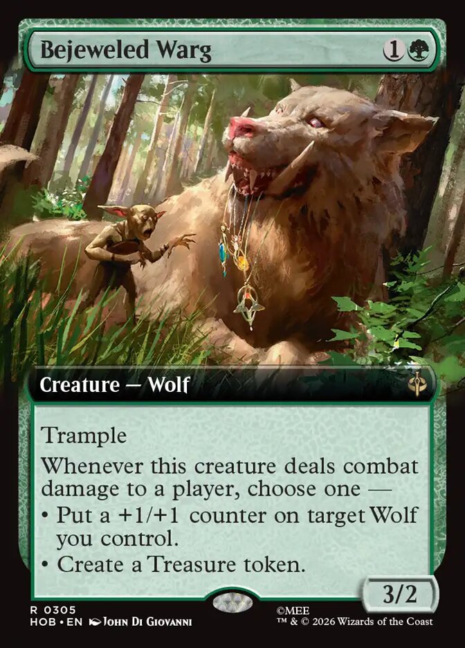 Bejeweled Warg 305 (The Hobbit)  - Extended Art Foil