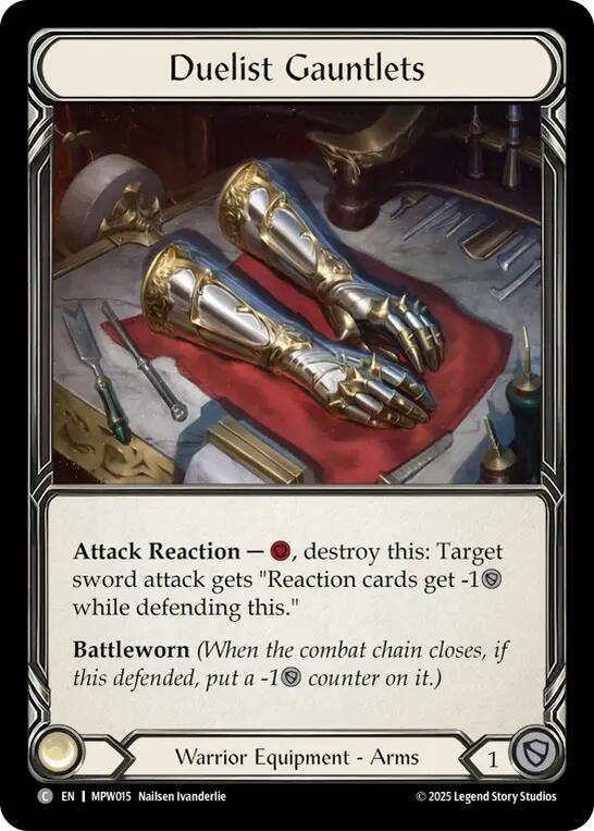 Duelist Gauntlets MPW015 (Mastery Pack Warrior)  - Cold Foil