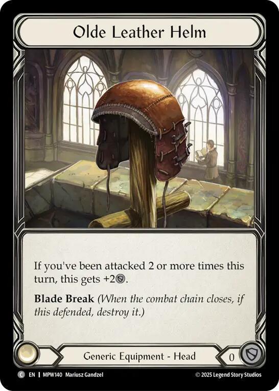Olde Leather Helm MPW140 (Mastery Pack Warrior)  - Cold Foil