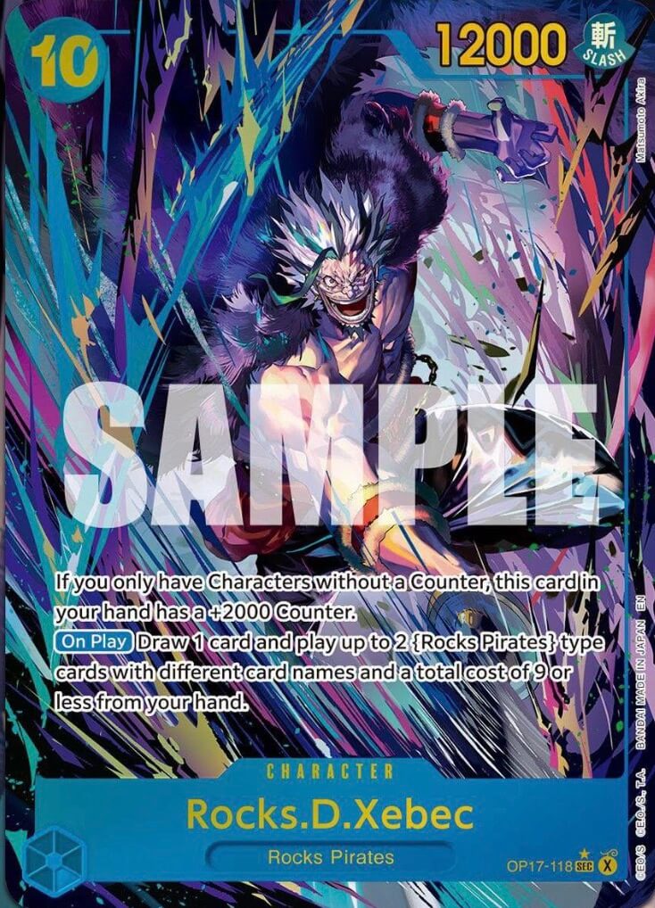 Rocks.D.Xebec OP17-118 (The World's Strongest Warriors)  - Alternate Art Foil