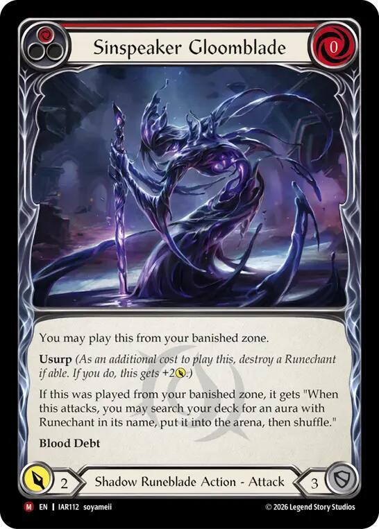 Sinspeaker Gloomblade IAR112 (Usurp the Shadow Throne) 